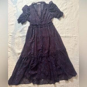 Karlie Jewel Tone Snakeskin Midi Dress